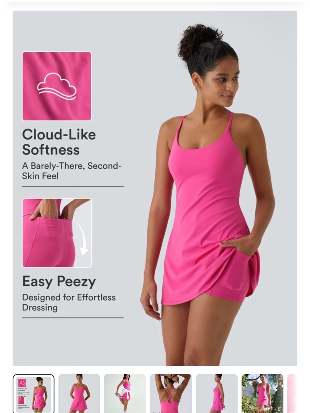 HALARA Hot Pink athletic dress